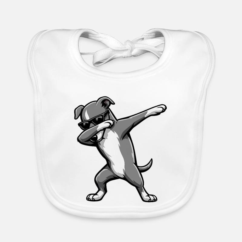 Dabbing Greyhound Organic Baby Bibs