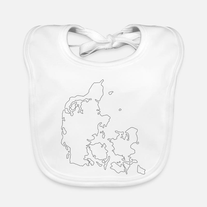 Carte du Danemark Bavoir bio Bébé