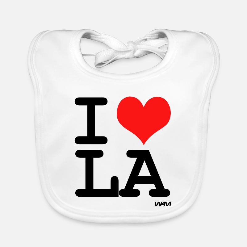 la - Organic Baby Bibs - white