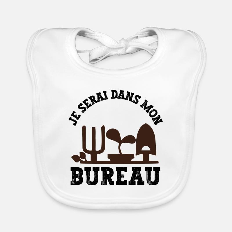 je serai dans mon bureau Bavoir bio Bébé