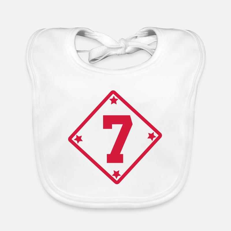 Sieben - Nummer 7 Baby Bio-Lätzchen