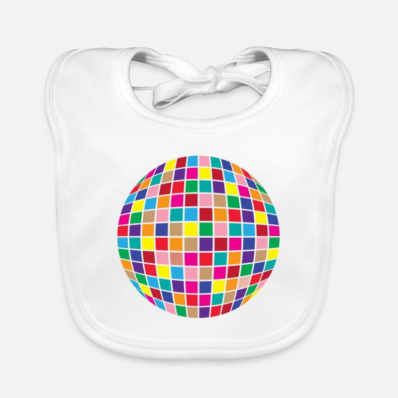 Disco / Disco - Organic Baby Bibs - white
