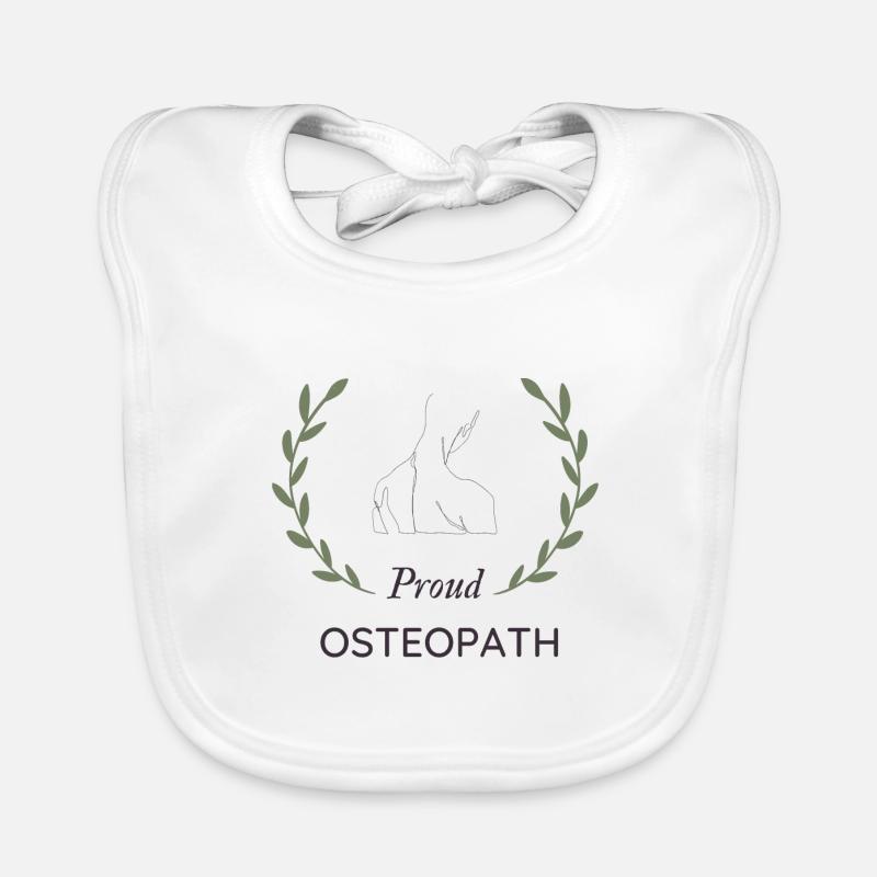 Ostéopathie Ostéopathe - Bavoir bio Bébé - blanc