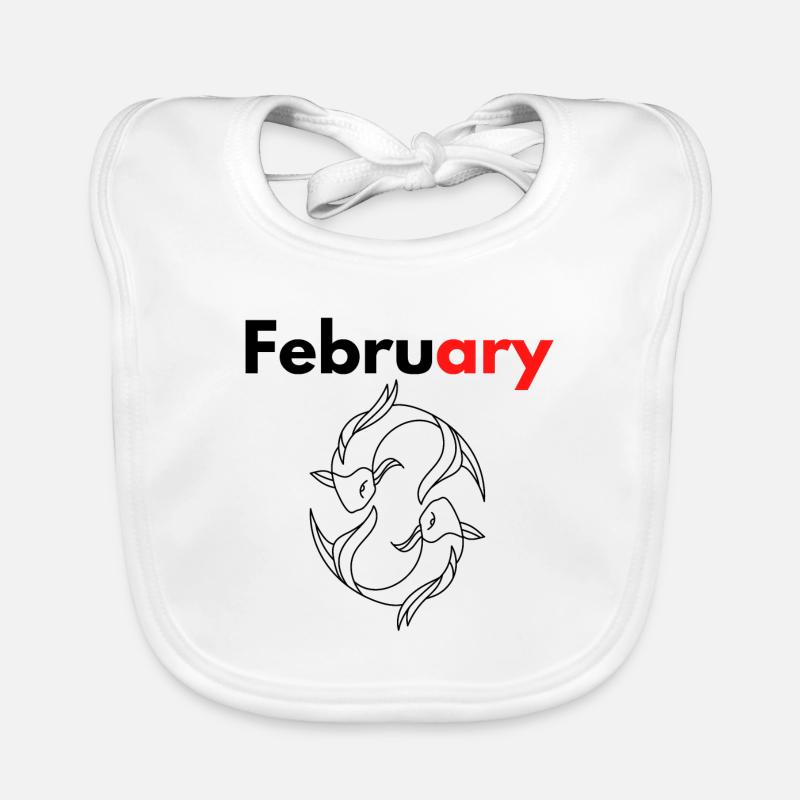 Mois avec son signe Astrologique Poisson/Février Bavoir bio Bébé