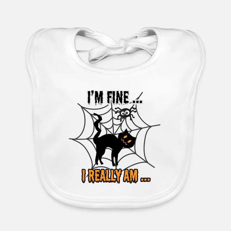 i m fine..i really am.. - Bavoir bio Bébé - blanc