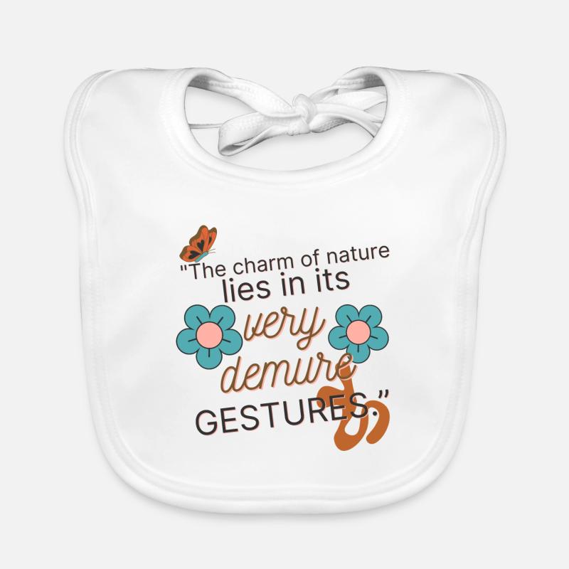 Les gestes discrets de la nature s’épanouissent doucement Bavoir bio Bébé