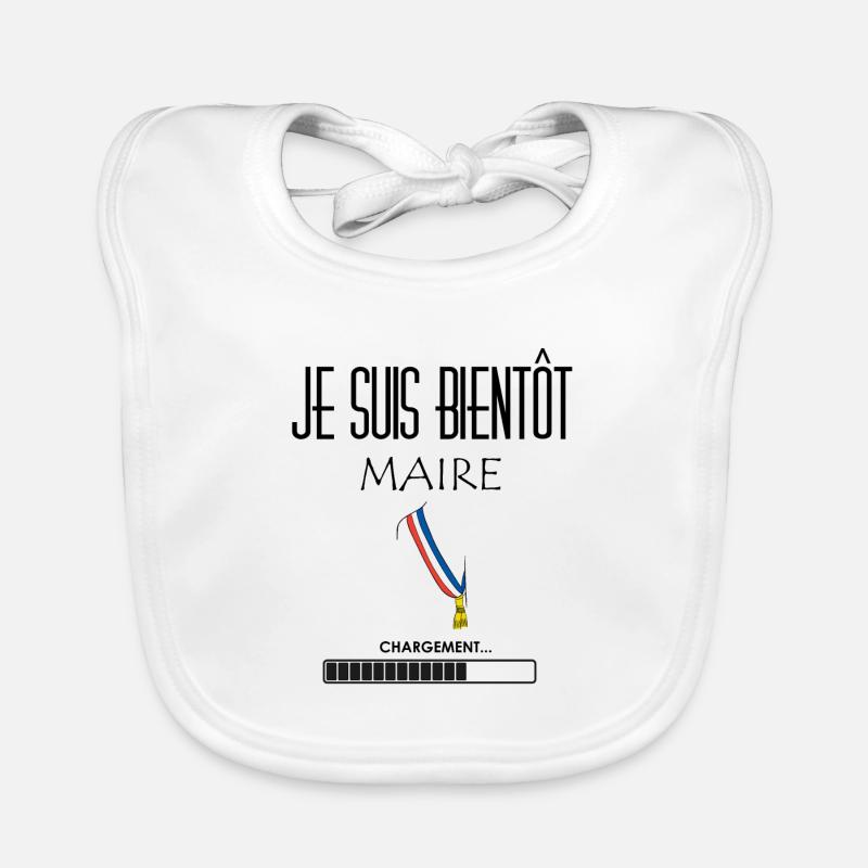 Je suis bientôt maire Bavoir bio Bébé
