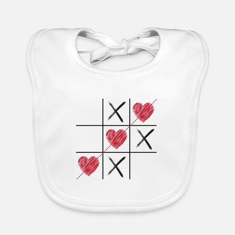 Tic Tac Toe de l’amour Bavoir bio Bébé