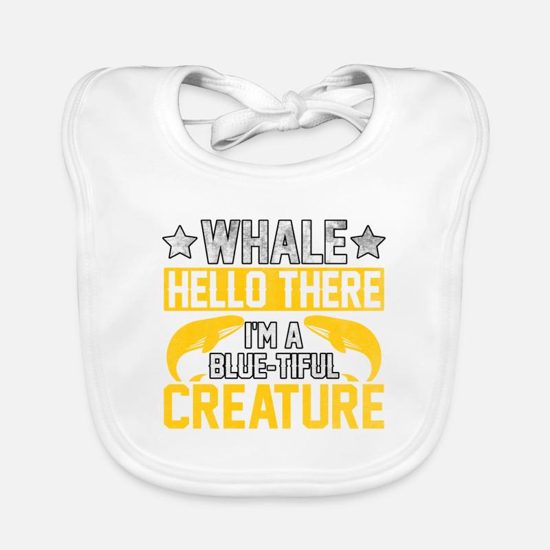 Wal, hallo, ich bin ein blaues Geschöpf Baby Bio-Lätzchen