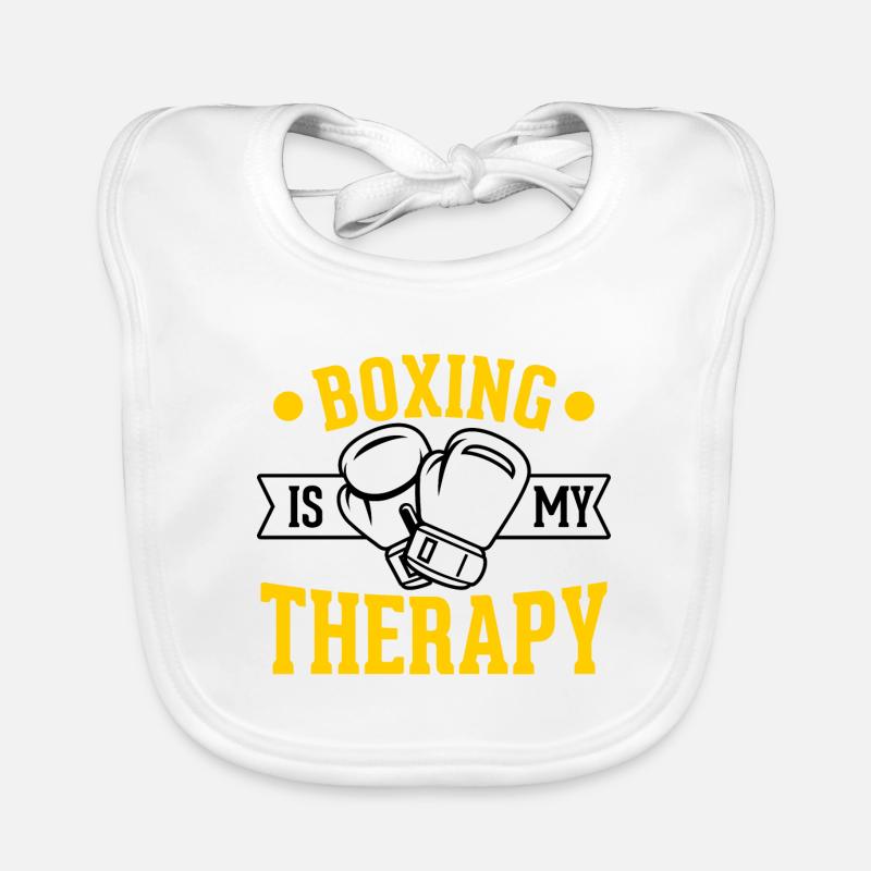 Boxing is my Therapy Organic Baby Bibs