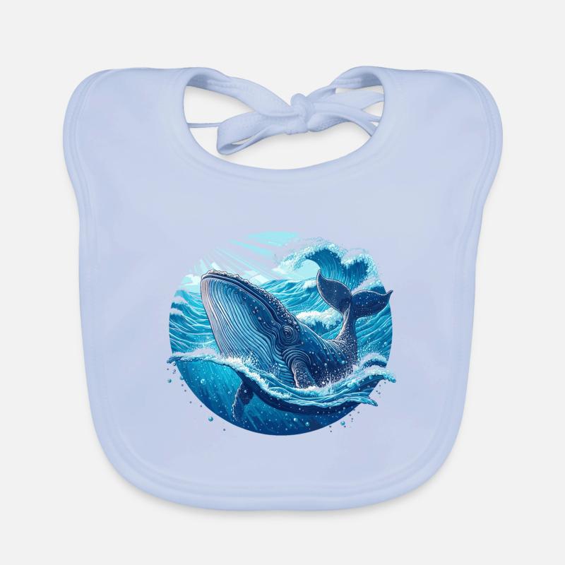 Blauwal Baby Bio-Lätzchen