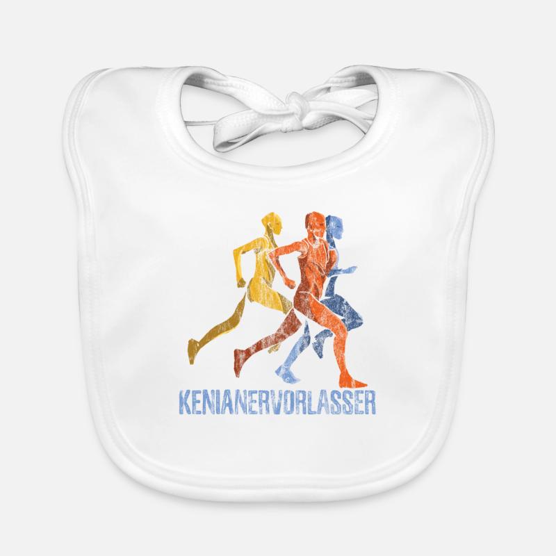 Jogging KenyanLeave Design For Marathons Organic Baby Bibs