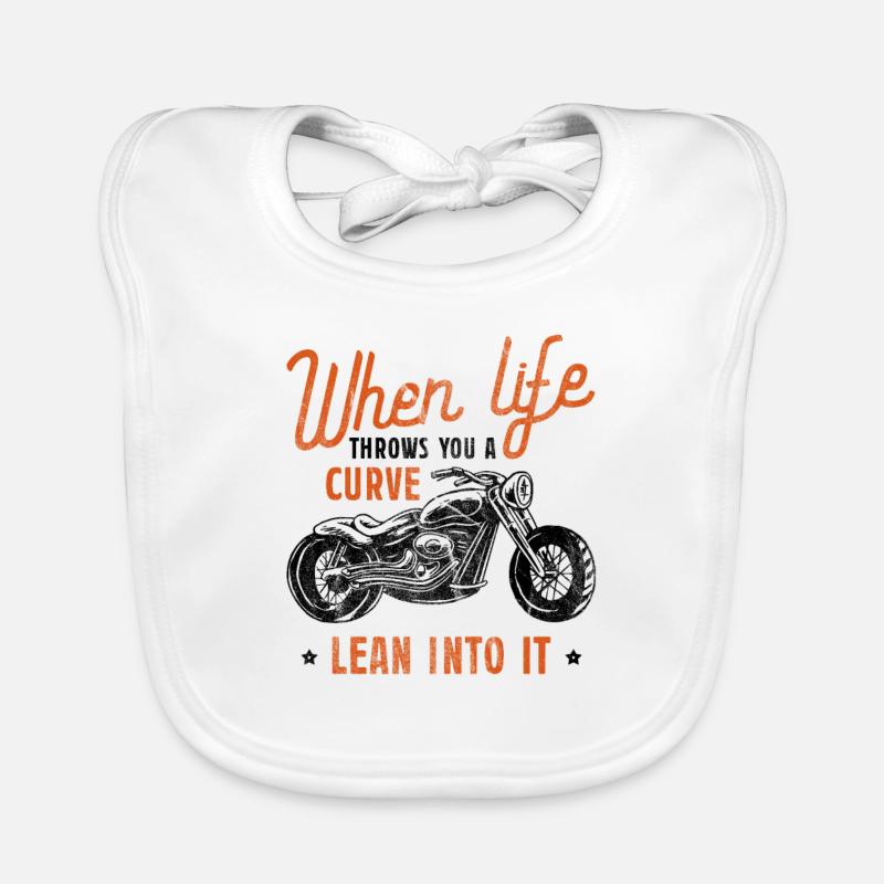 Biker When Life Throws You A Curve Lean Into It De Baby Bio-Lätzchen