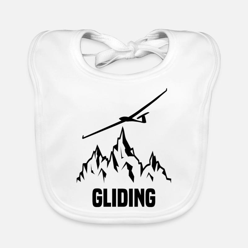 Glider glider pilot soaring Organic Baby Bibs