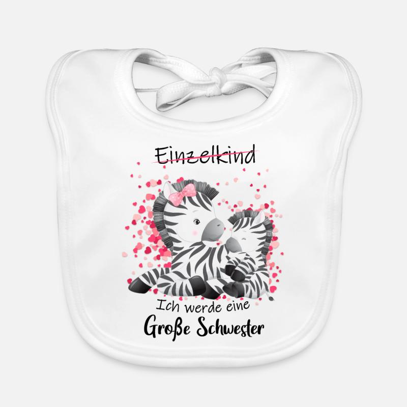 Einzelkind ade Ich werde große Schwester 2022 Baby Bio-Lätzchen