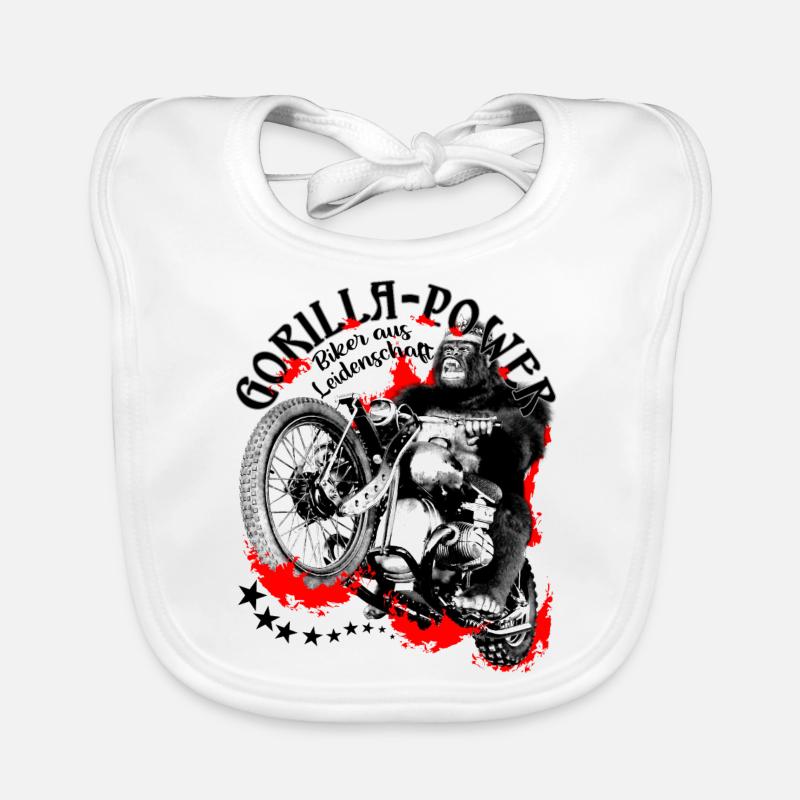 Gorilla power, bikers with passion Organic Baby Bibs