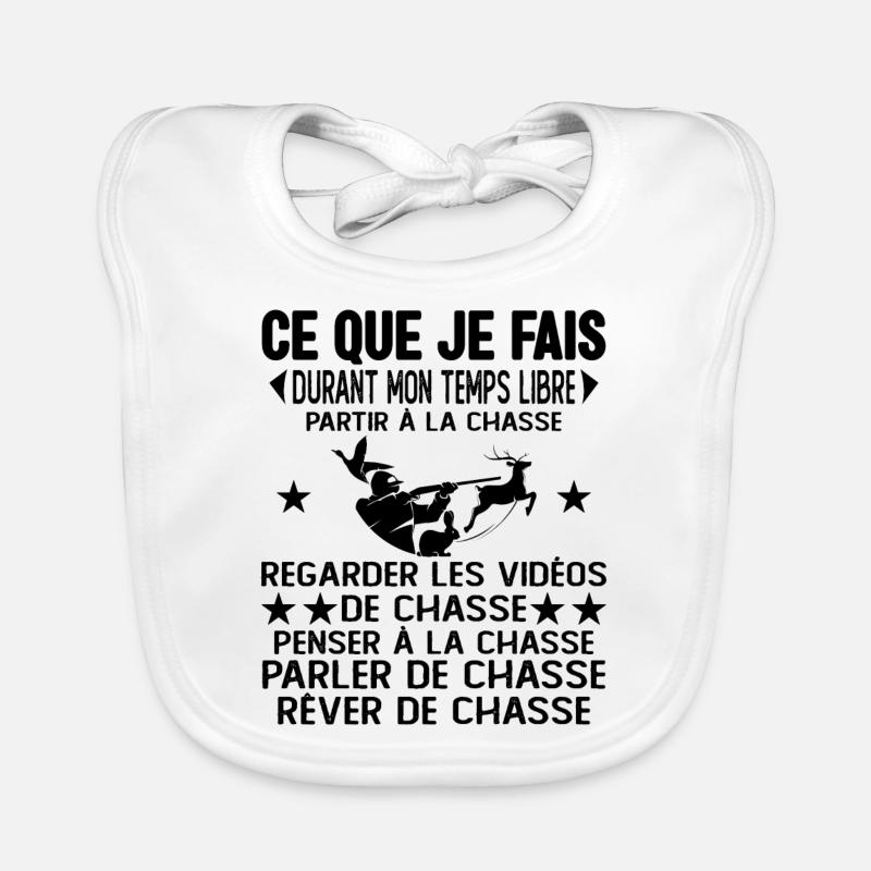 Ce Que Je Fais Pendant Mon Temps Libre la Chasse Bavoir bio Bébé