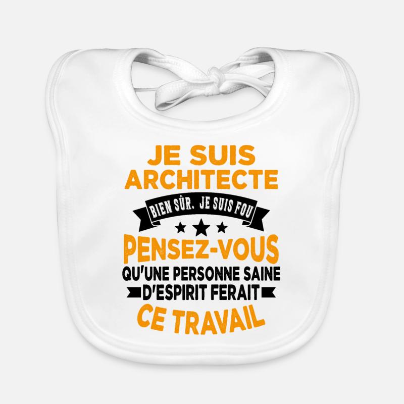 idée cadeau architectes pour un architecte Bavoir bio Bébé