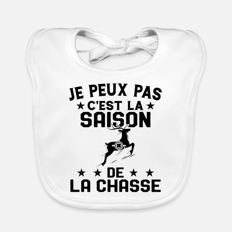 C'est La Saison De La Chasse Humour Chasseur Bavoir bio Bébé