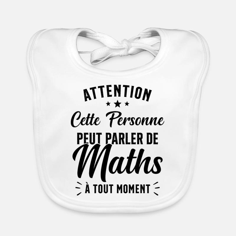 Prof de Maths Mathématique Cadeau Mathématicien Bavoir bio Bébé