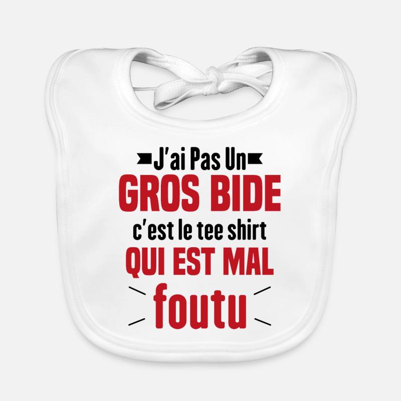 J'ai Pas Un Gros Bide Humour Cadeau Bavoir bio Bébé