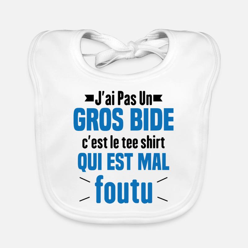 J'ai Pas Un Gros Bide Humour Cadeau Bavoir bio Bébé