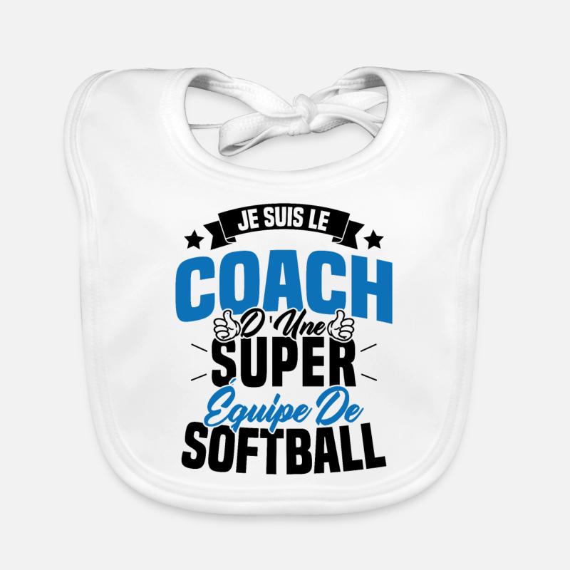 Je Suis Le Coach D'une Super Équipe De Softball Bavoir bio Bébé