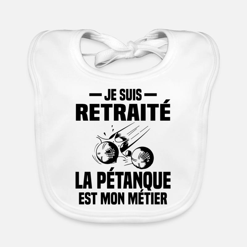 Retraité et bouliste Cadeau Bavoir bio Bébé