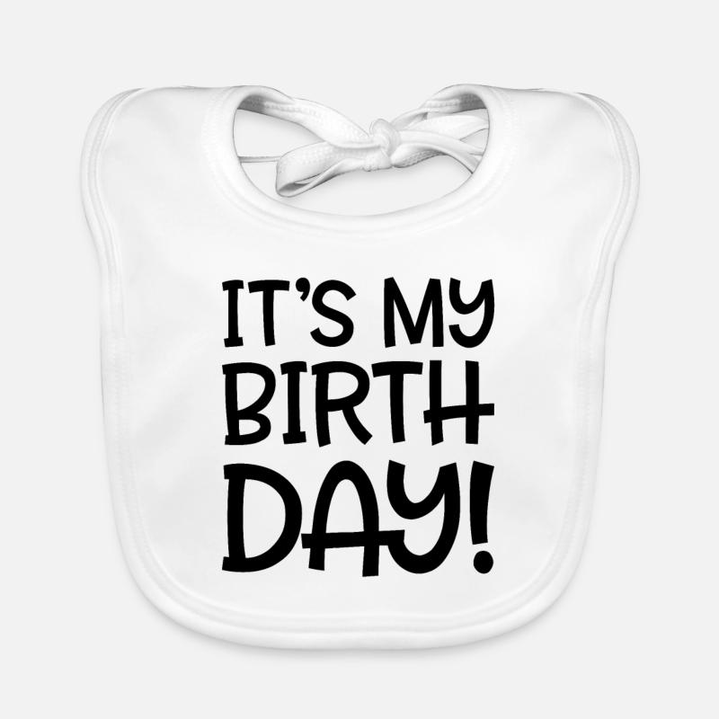 c'est mon anniversaire Bavoir bio Bébé