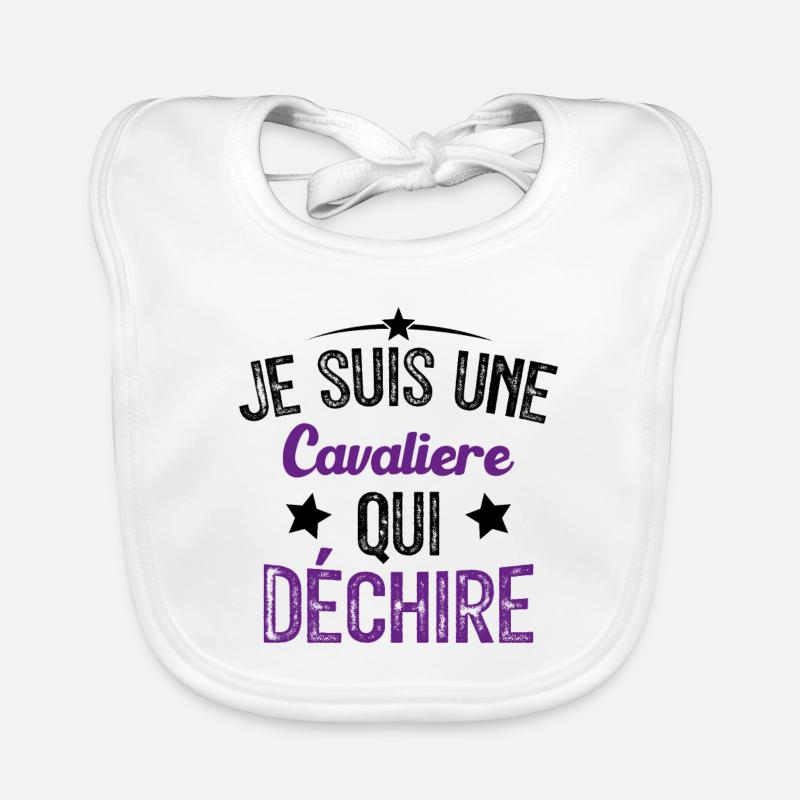 Je suis une Cavalière Qui Déchire Bavoir bio Bébé