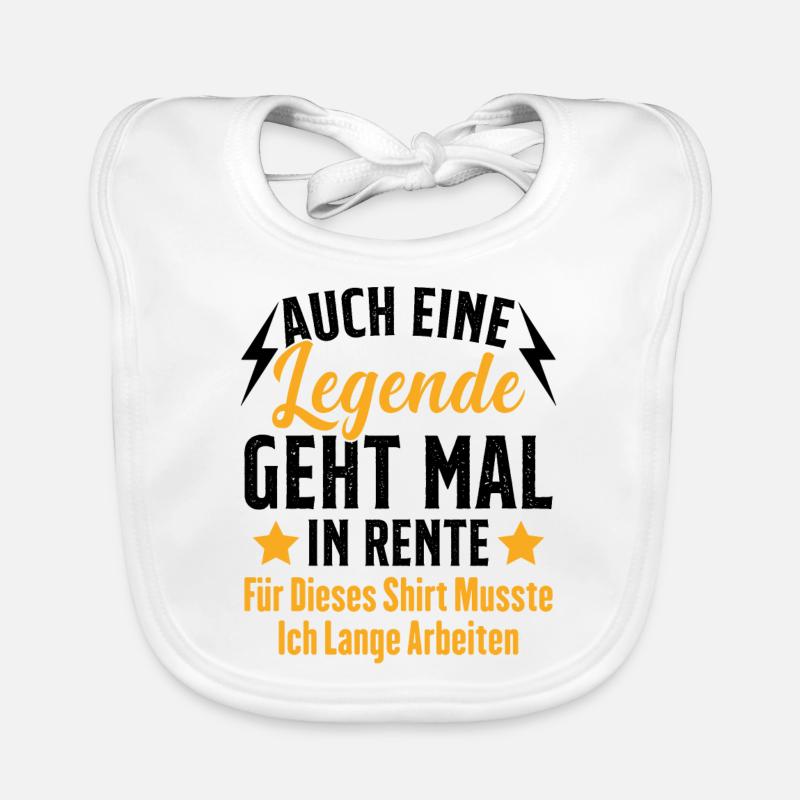A Legend Retires Funny Pensioner Organic Baby Bibs