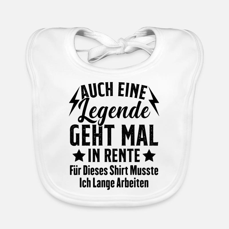 A Legend Retires Funny Pensioner Organic Baby Bibs
