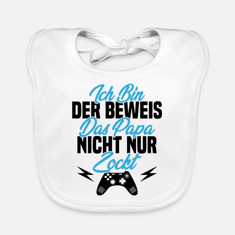 Je suis la preuve que papa ne se contente pas de jouer Bavoir bio Bébé