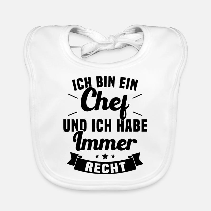 LE CHEF A TOUJOURS RAISON Bavoir bio Bébé