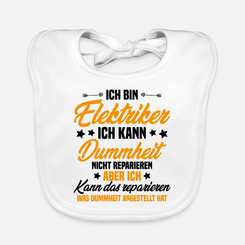 Ich bin Elektriker Baby Bio-Lätzchen