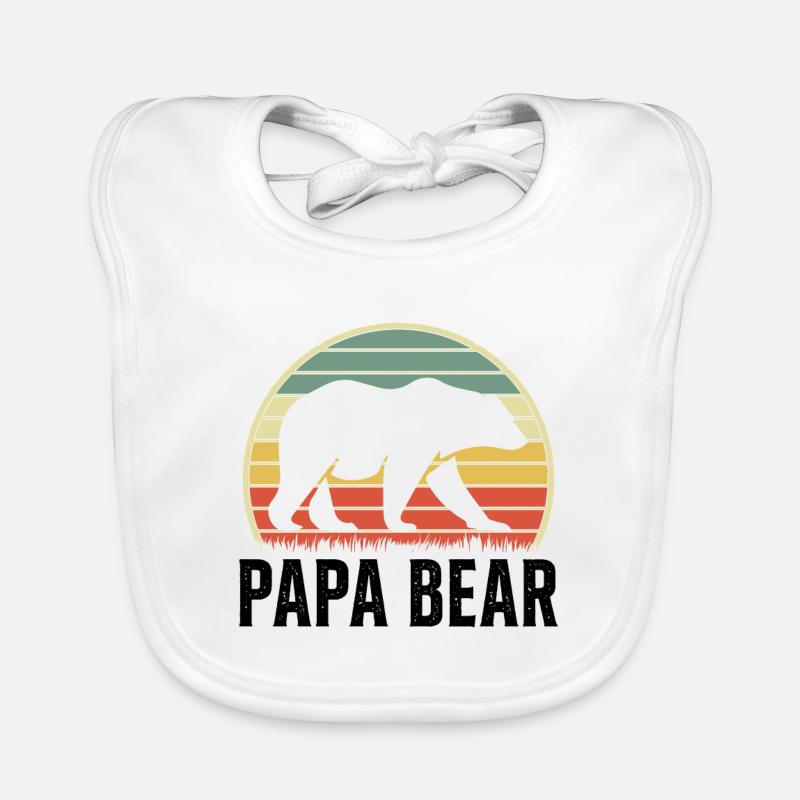 Papa Bear proud Daddy stolzer Vater Baby Bio-Lätzchen