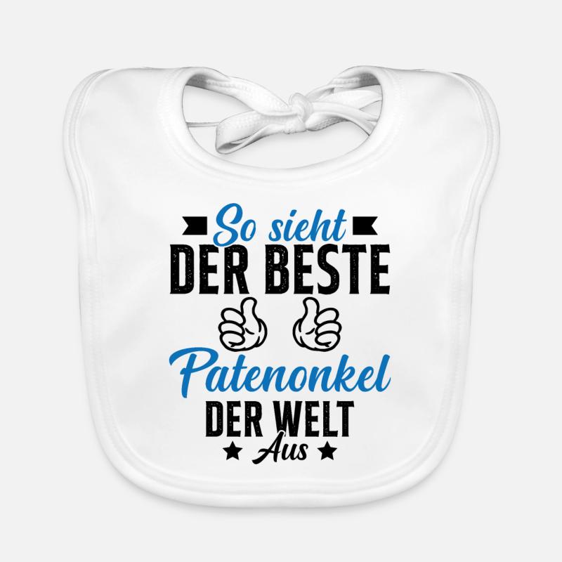 so sieht der beste patenonkel der welt aus Baby Bio-Lätzchen