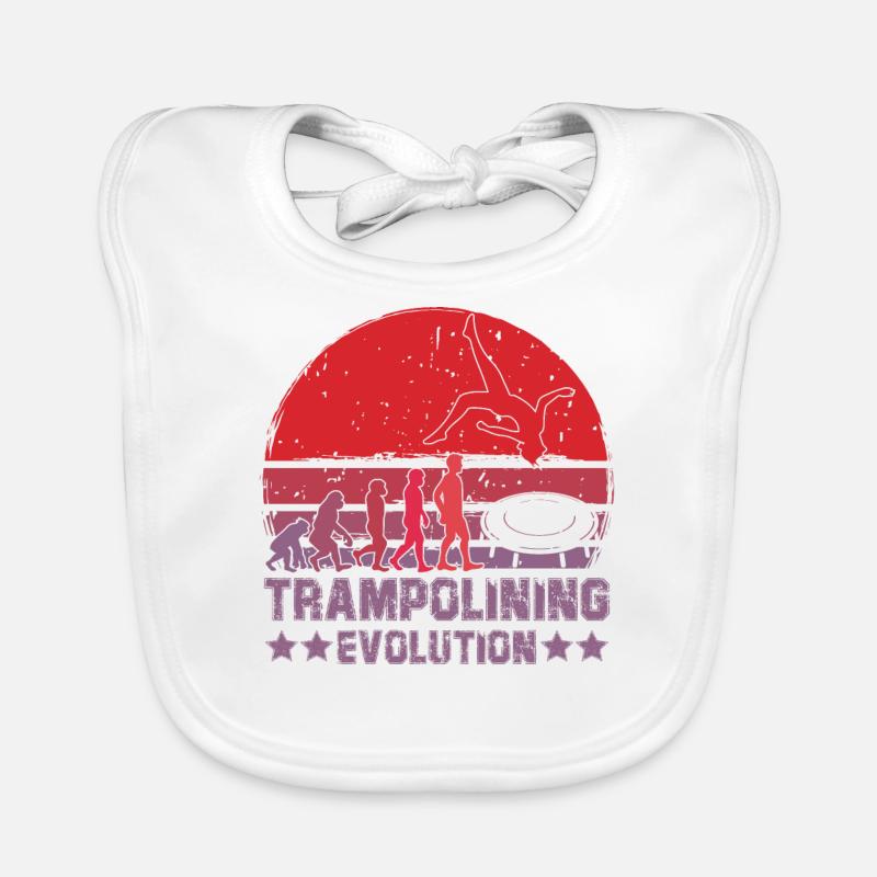 Evolution des Trampolinspringens Baby Bio-Lätzchen