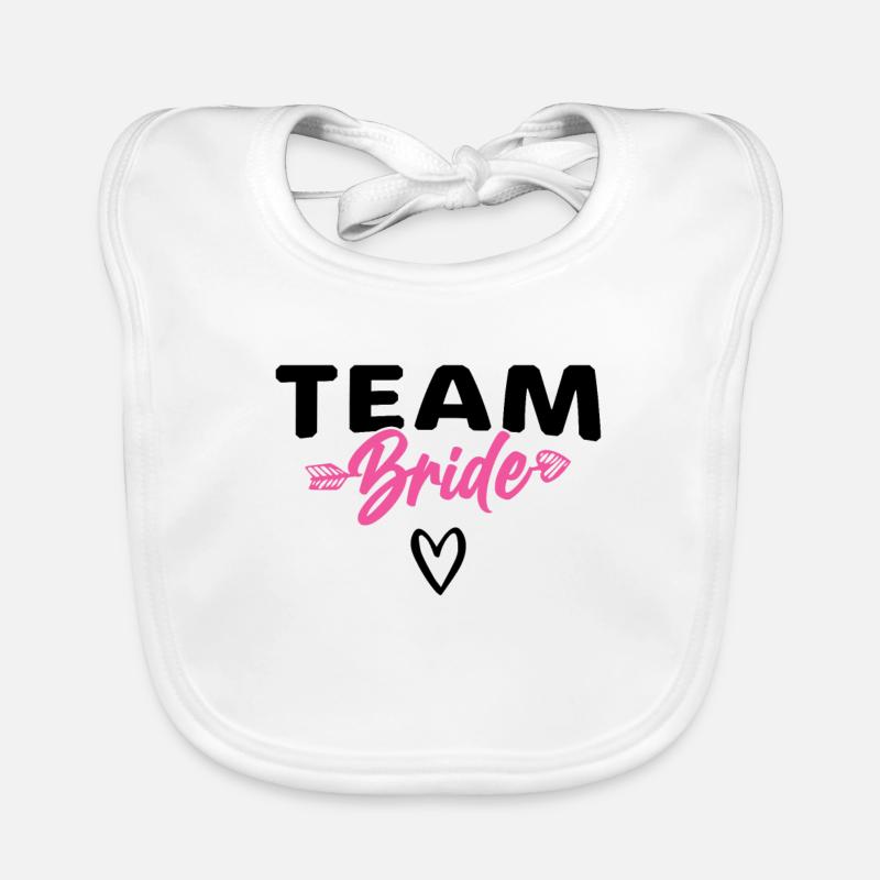 Team Braut Bride Baby Bio-Lätzchen