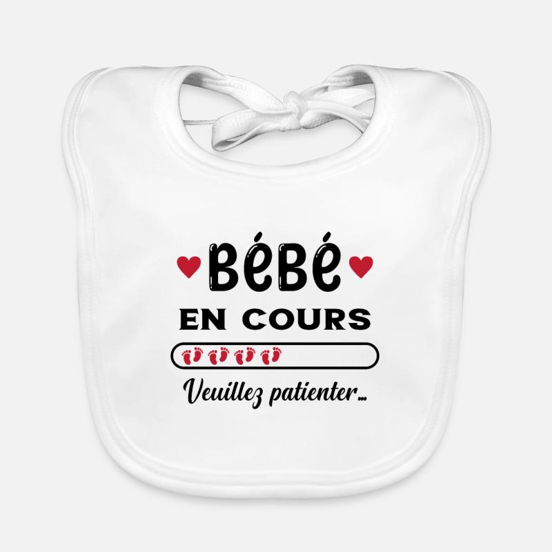Bébé en cours - Bavoir bio Bébé - blanc