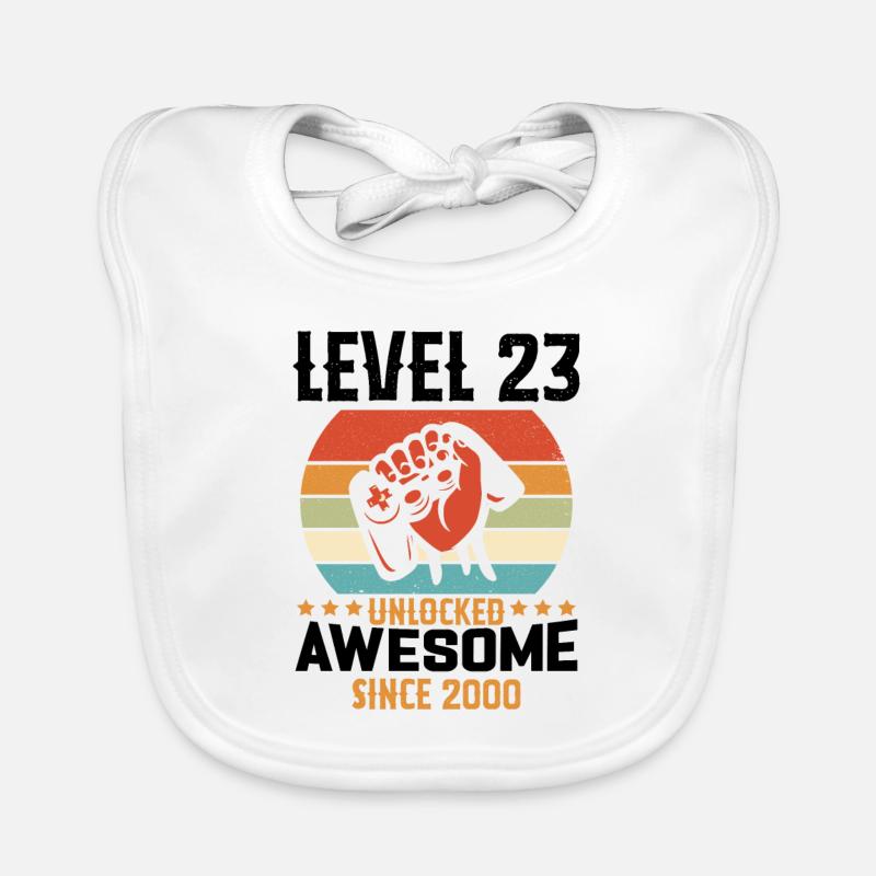 Level 23 Complete 2000 Birthday Gift Organic Baby Bibs