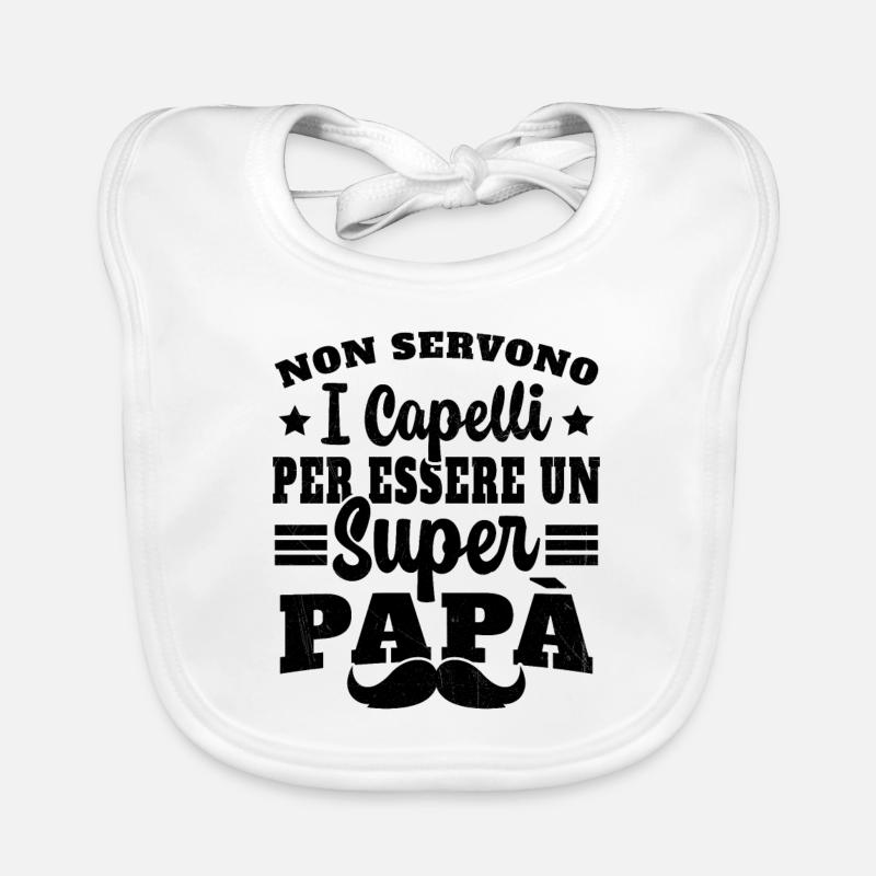 Pas Besoin De Cheveux Pour Être Un Super Papy Bavoir bio Bébé