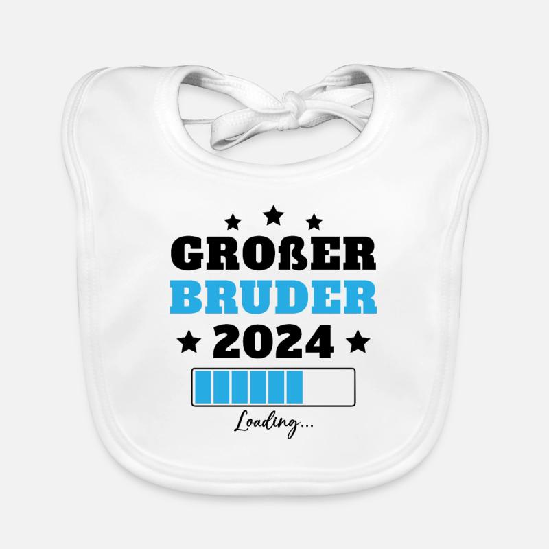 Großer Bruder 2024 Geschenkidee Baby Bio-Lätzchen
