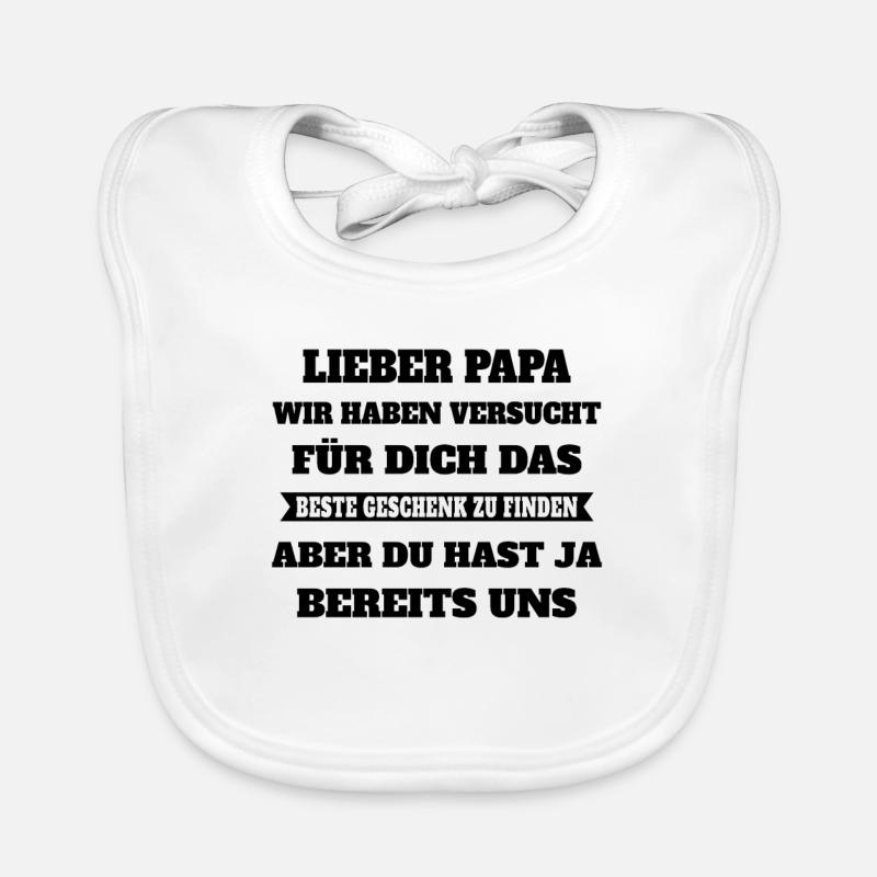 Papa Beste Geschenk Bereits Uns Vater Väter Kinder Baby Bio-Lätzchen