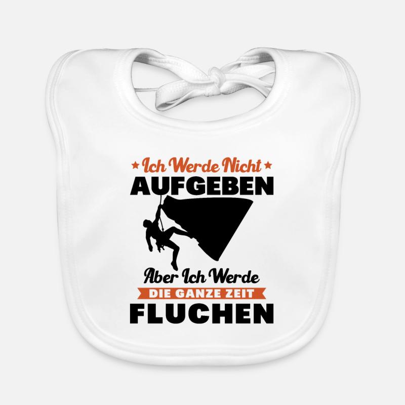Klettern Ich werde nicht aufgeben fluchen Bouldern Baby Bio-Lätzchen