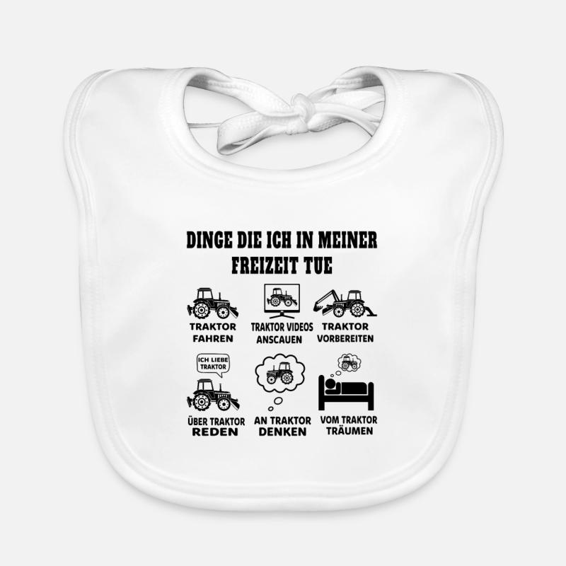 was ich in meiner Freizeit mache Traktor Baby Bio-Lätzchen