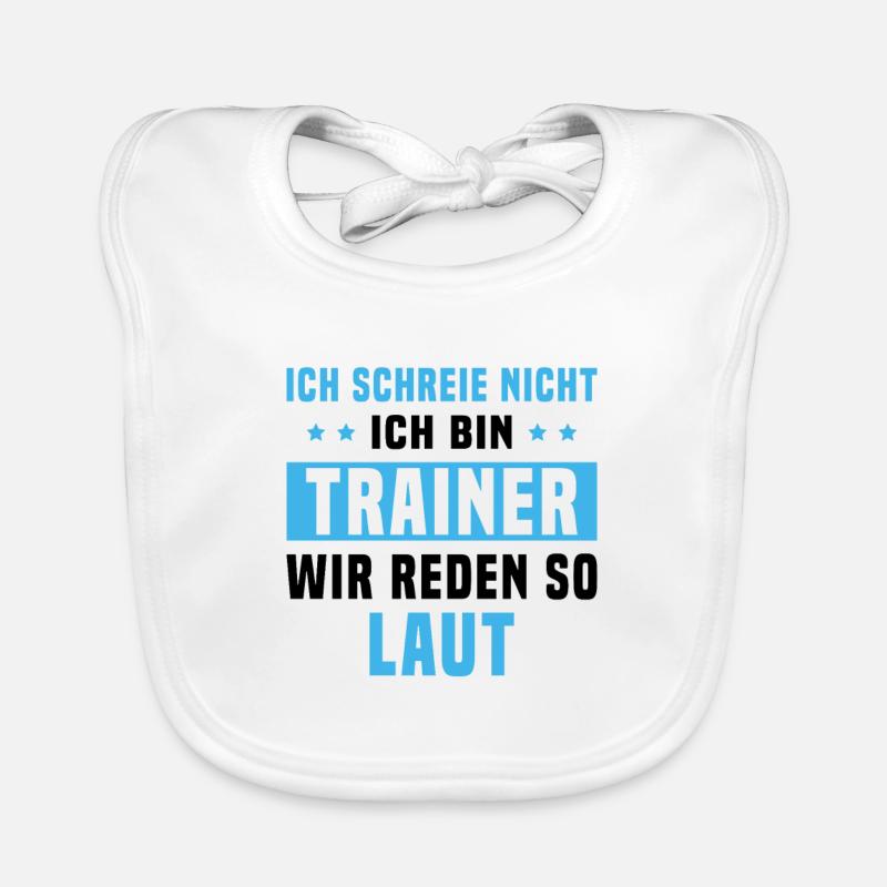 Männertrainer Geschenkidee Trainer Geschenk Baby Bio-Lätzchen