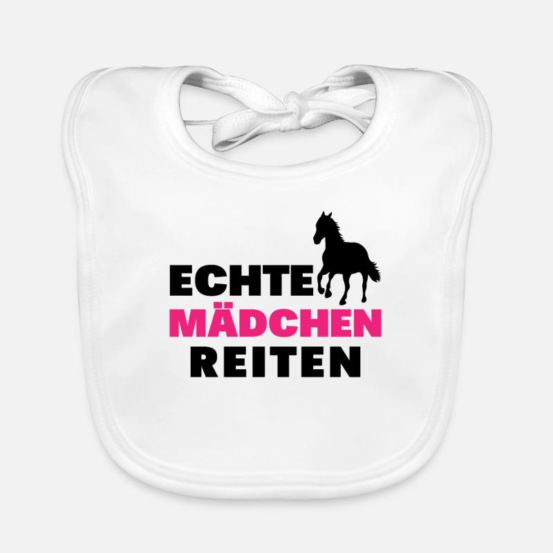 Echte mädchen reiten Baby Bio-Lätzchen