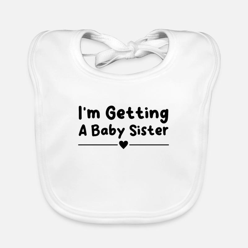 Ich werde eine kleine Schwester bekommen Baby Bio-Lätzchen