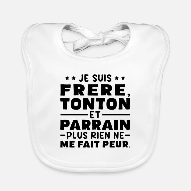 Frère tonton et Parrain Bavoir bio Bébé